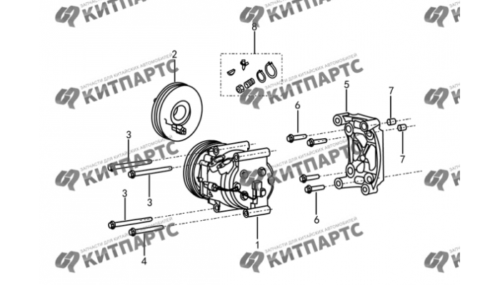 Компрессор кондиционера Dong Feng H30 Cross