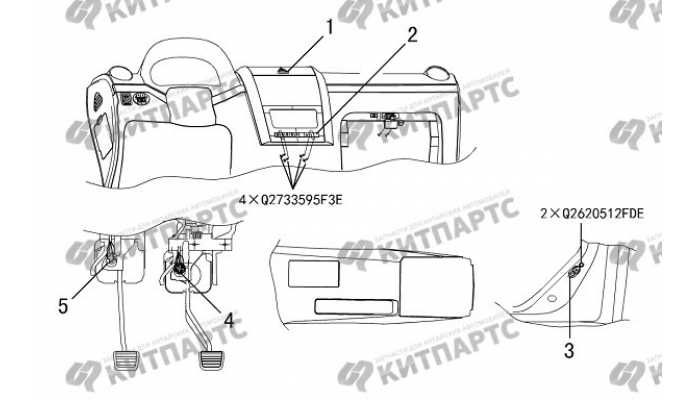 Кнопки, выключатели панели приборов Great Wall DW Hower H3