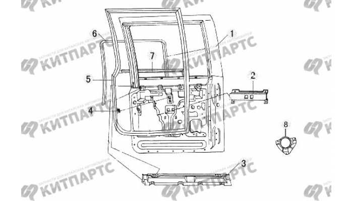 Задняя дверь, уплотнитель Great Wall